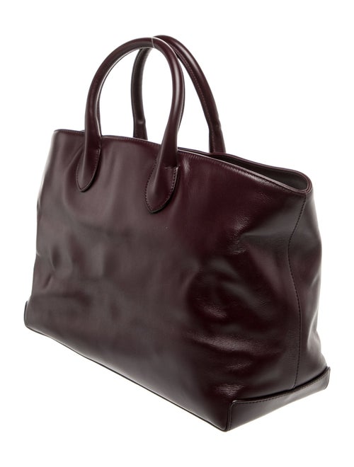 Flattered Leather Top Handle Bag