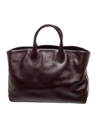 Flattered Leather Top Handle Bag