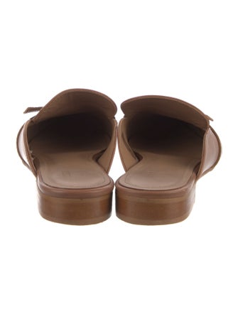 Flattered Leather Bow Accents Mules