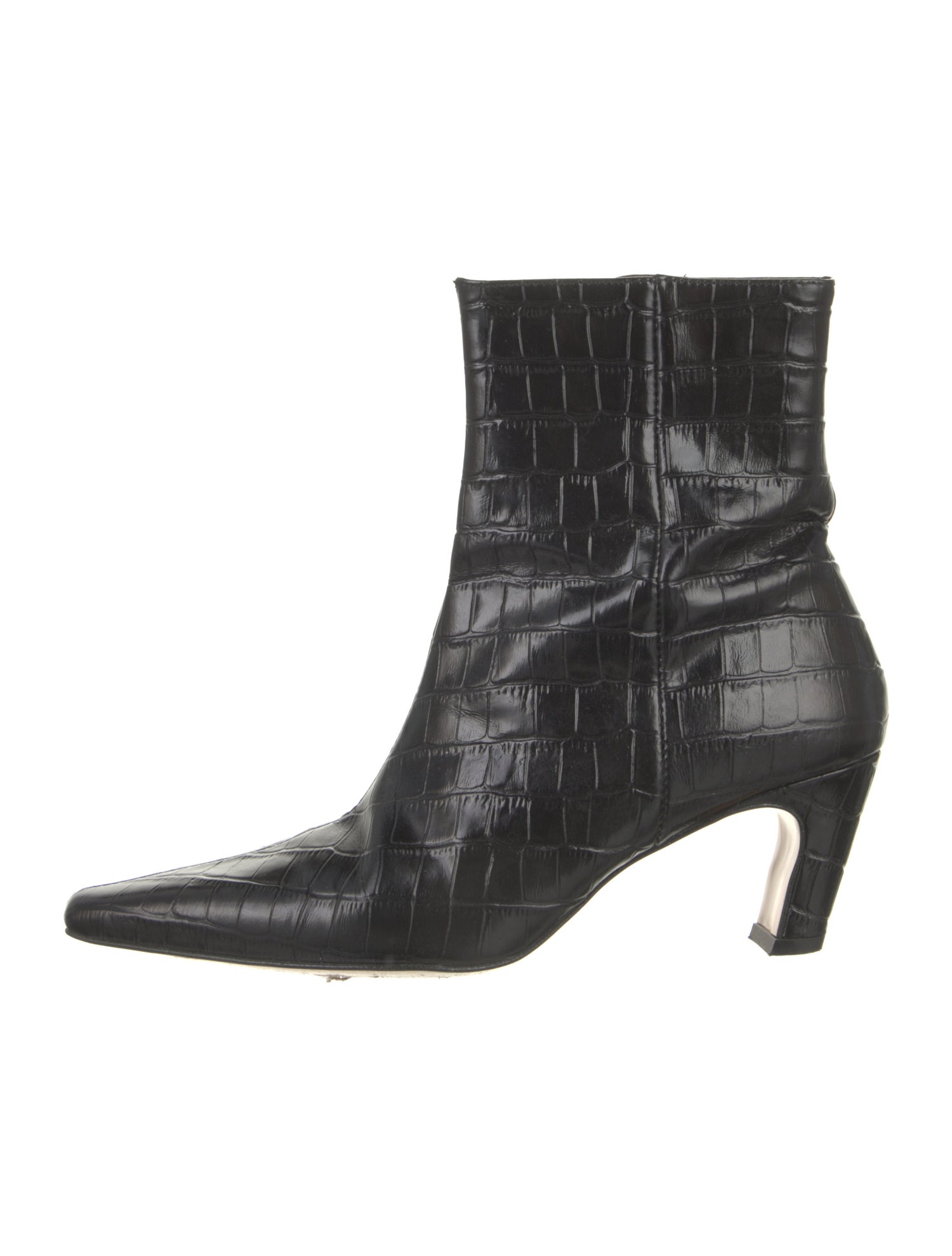 Flattered Embossed Leather Boots