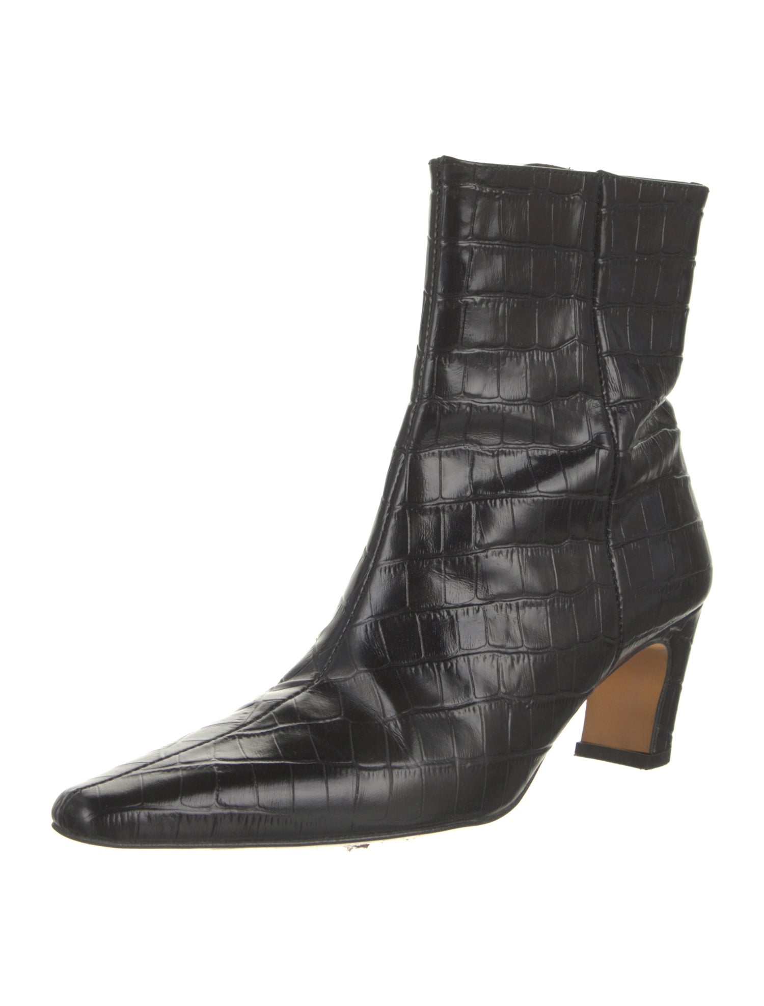 Flattered Embossed Leather Boots
