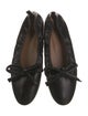 Flattered Leather Bow Accents Ballet Flats
