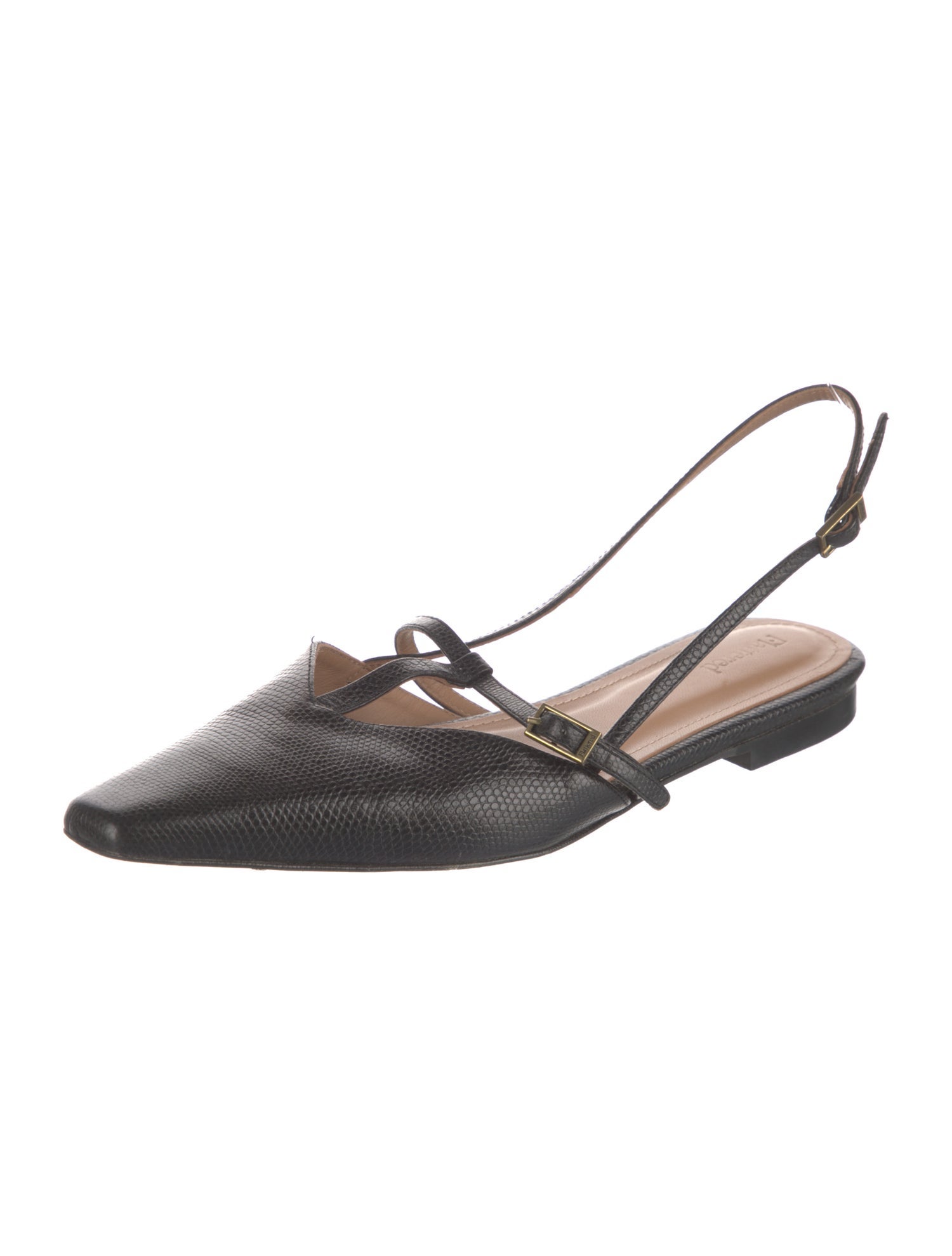 Flattered Leather Slingback Flats