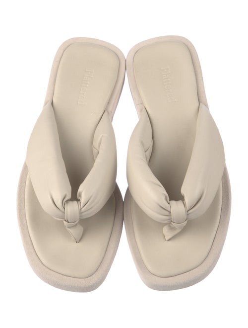 Flattered Leather Flip Flops