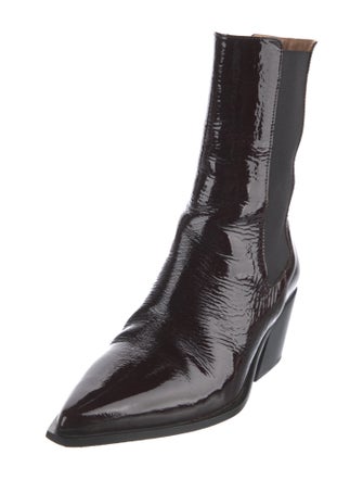 Flattered Patent Leather Chelsea Boots