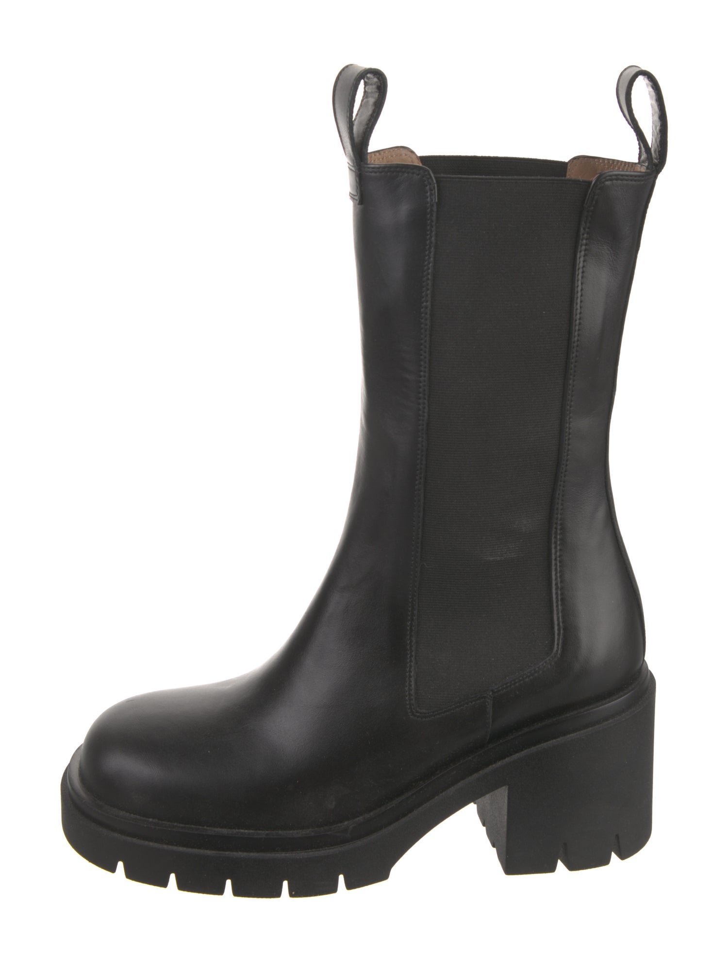 Flattered Leather Rain Boots