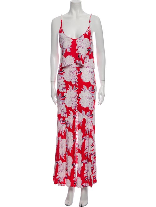 Flynn Skye Floral Print Skirt Set w/ Tags Red