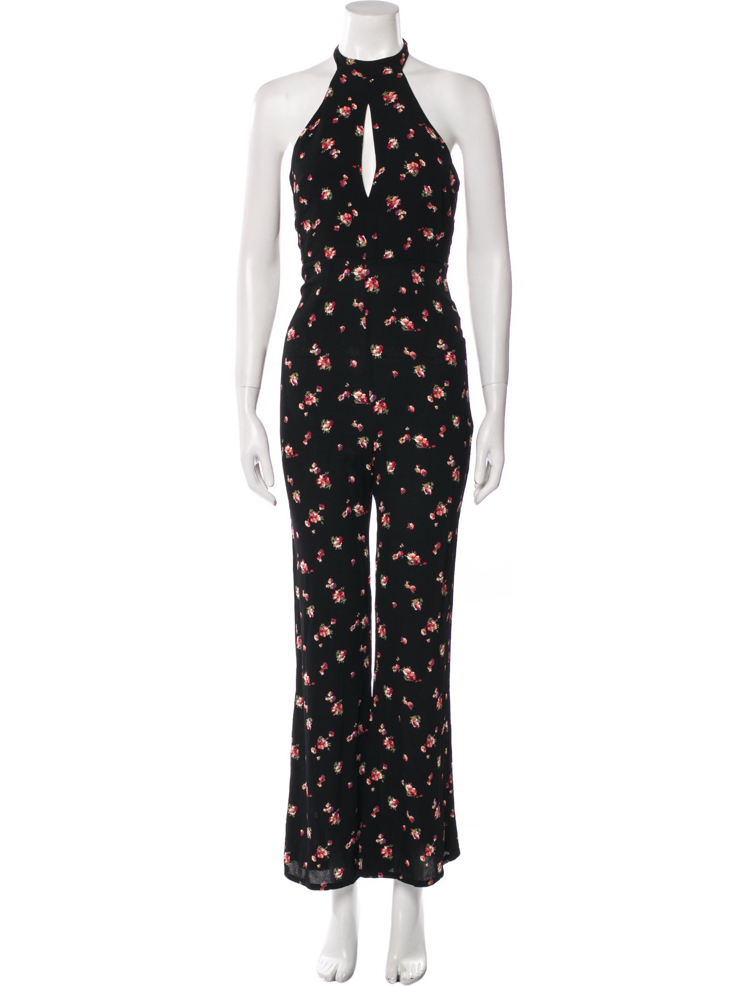 Flynn Skye Floral Print Mock Neck Jumpsuit