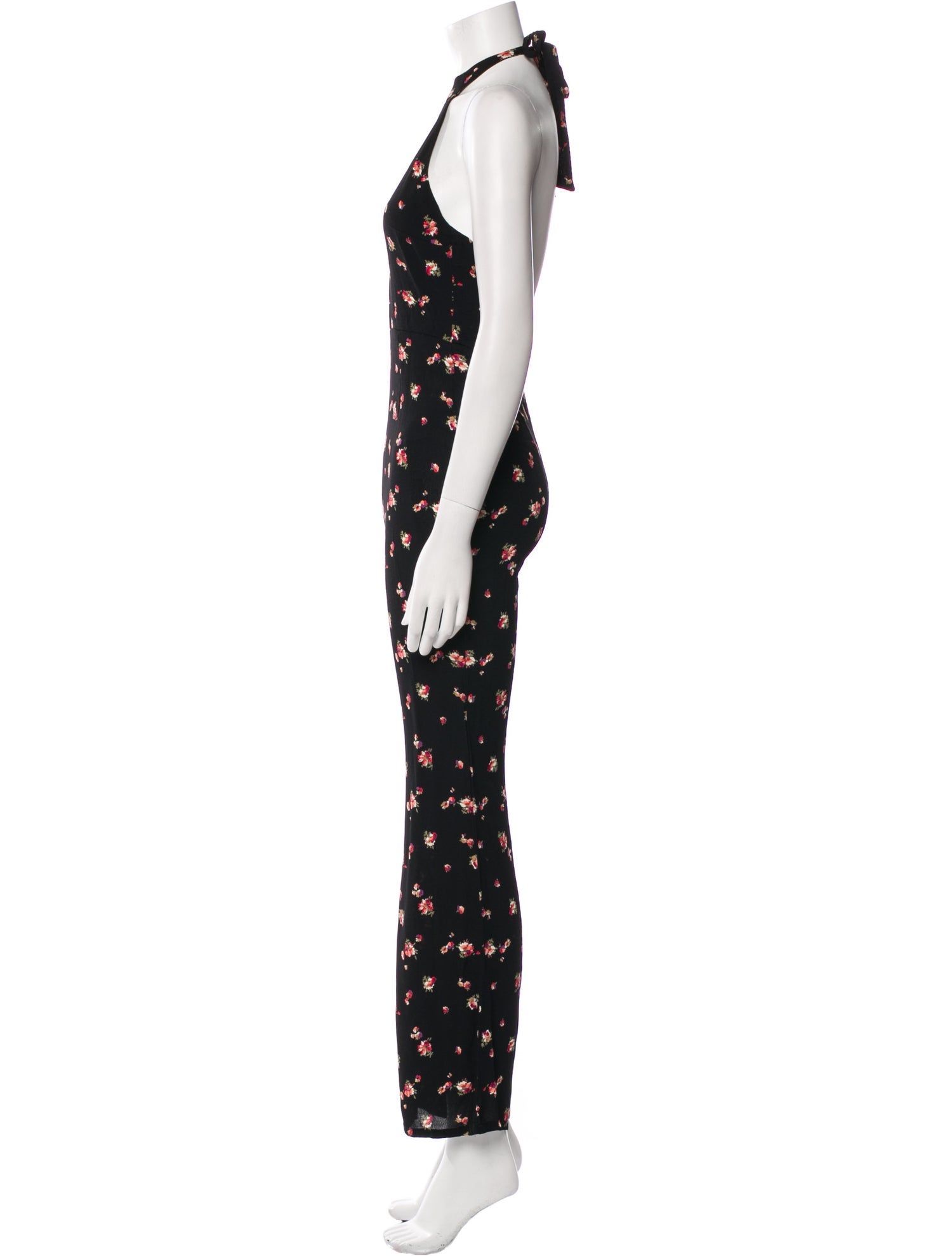 Flynn Skye Floral Print Mock Neck Jumpsuit