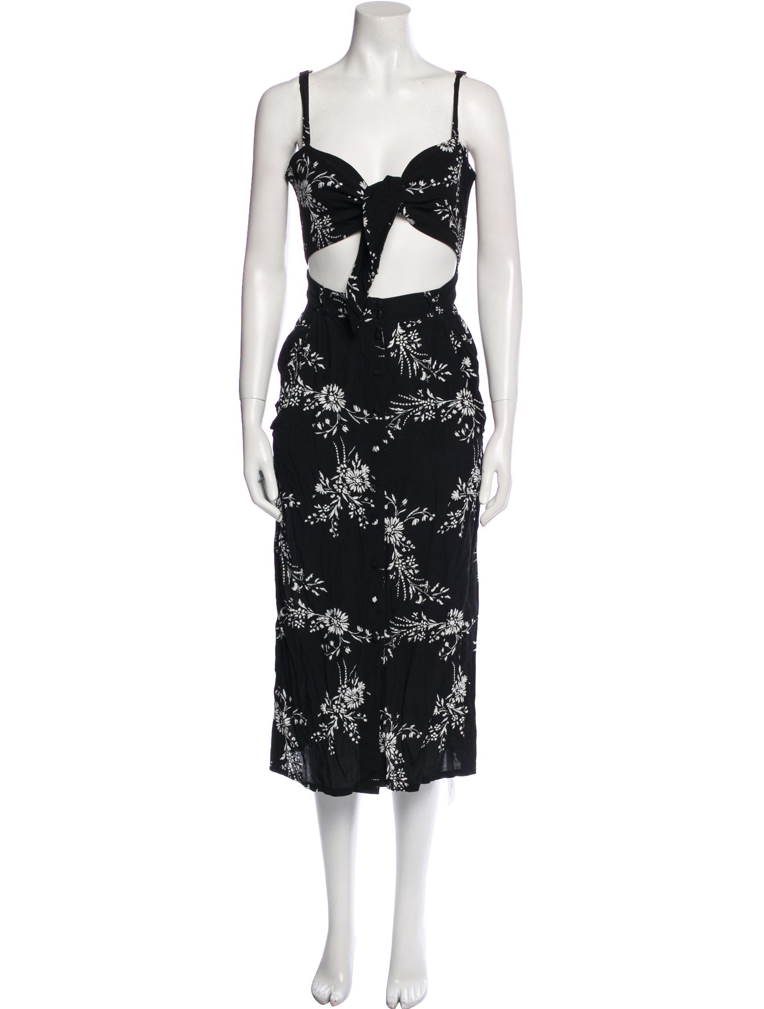 Flynn Skye Floral Print Midi Length Dress