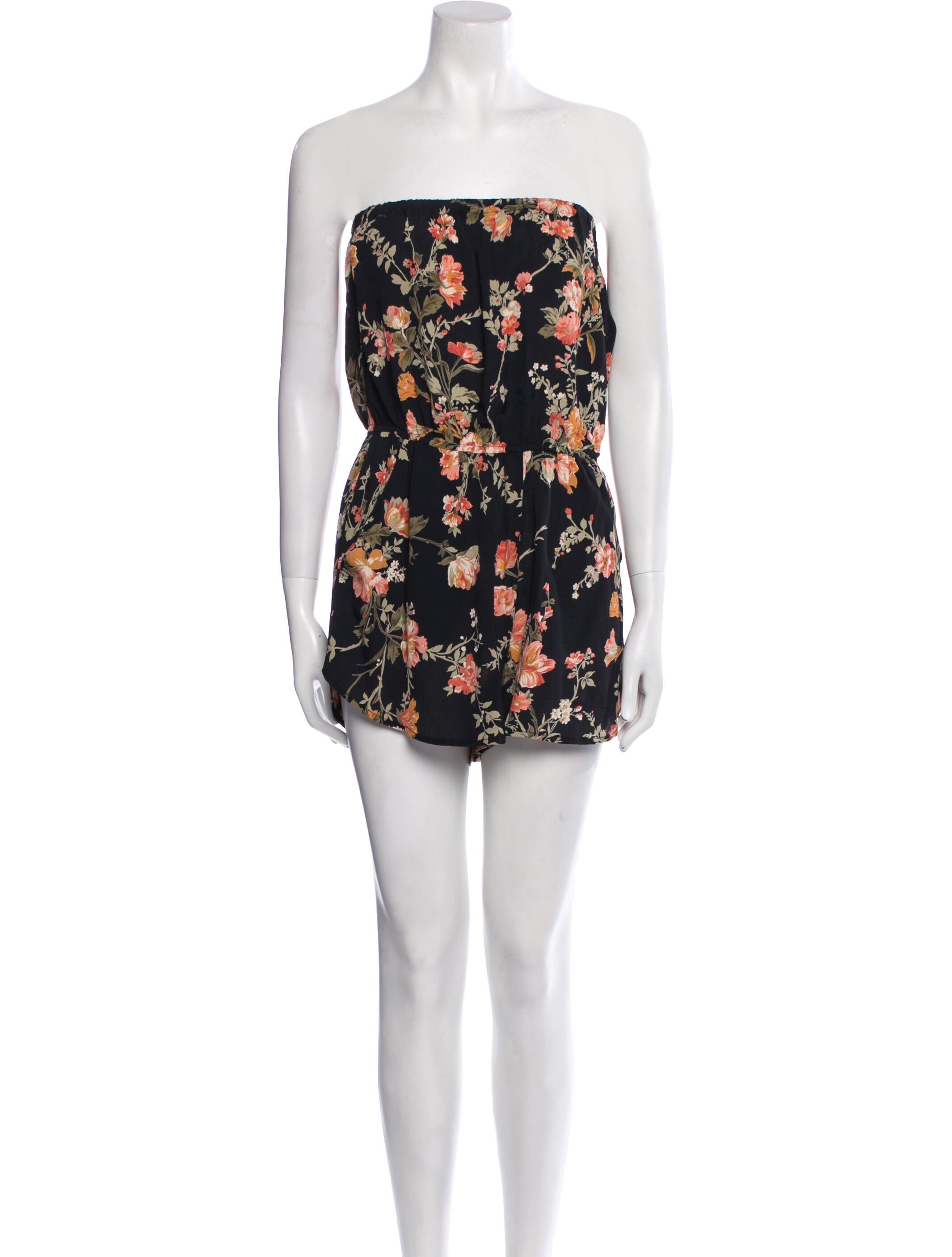 Flynn Skye Floral Print Strapless Romper