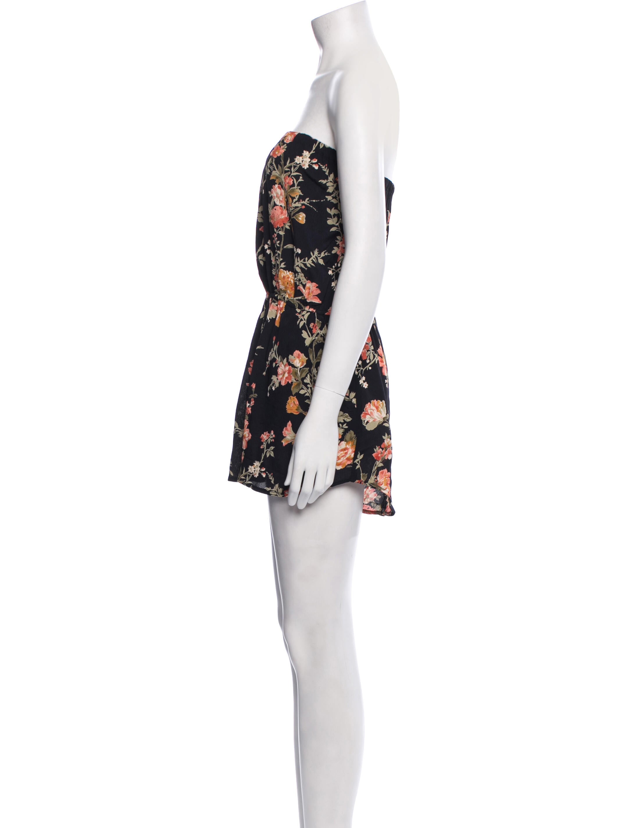 Flynn Skye Floral Print Strapless Romper