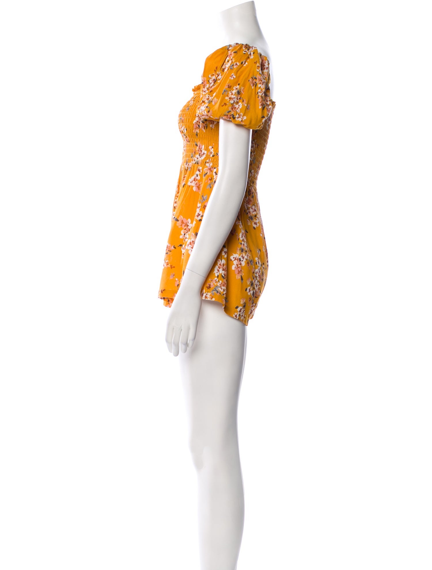 Flynn Skye Floral Print Square Neckline Romper