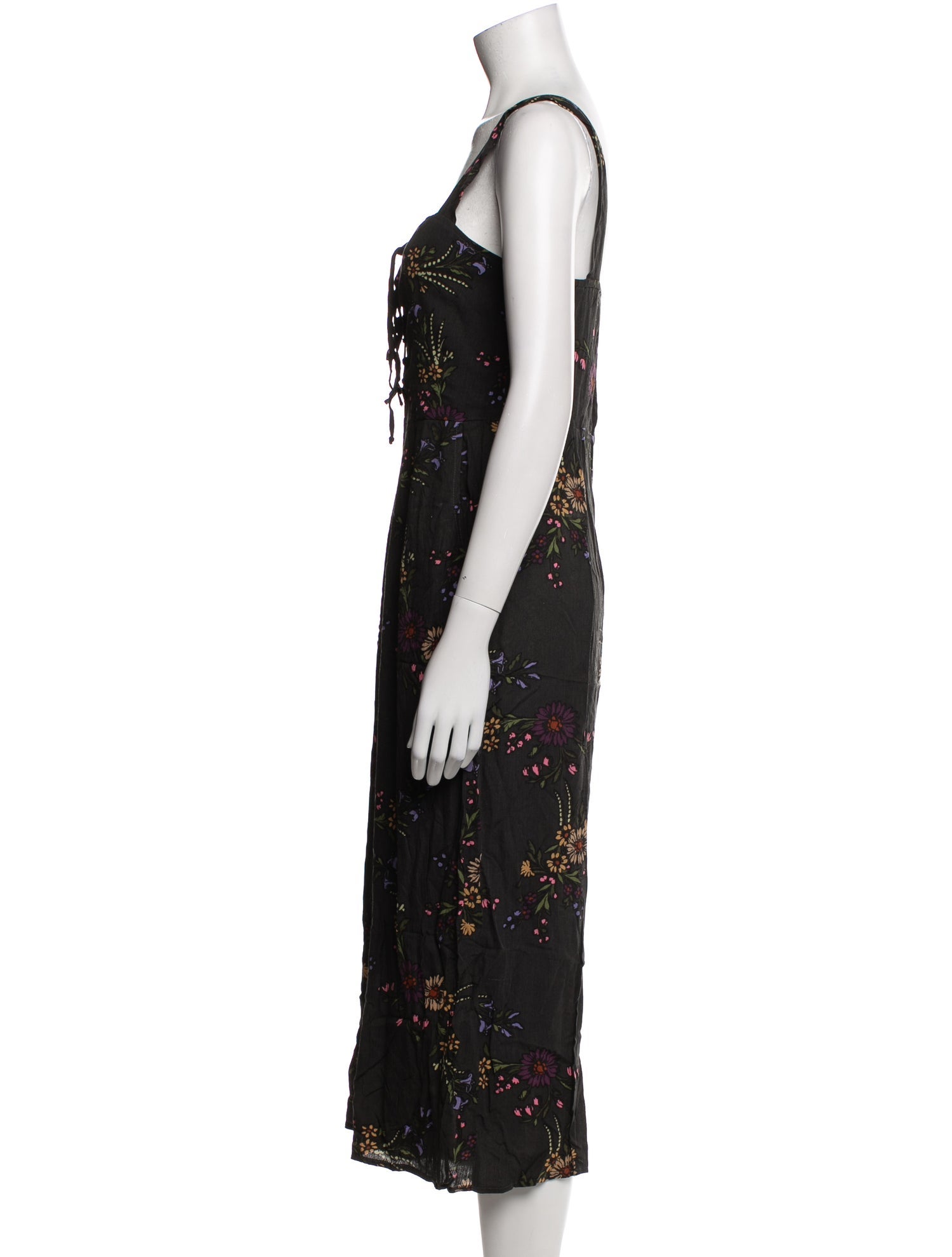 Flynn Skye Floral Print Square Neckline Jumpsuit