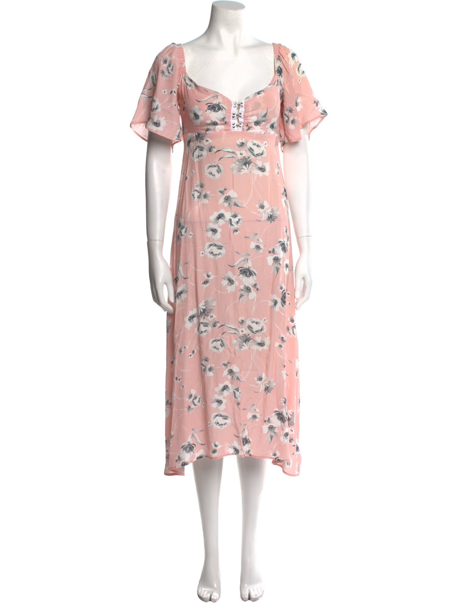 Flynn Skye Floral Print Midi Length Dress