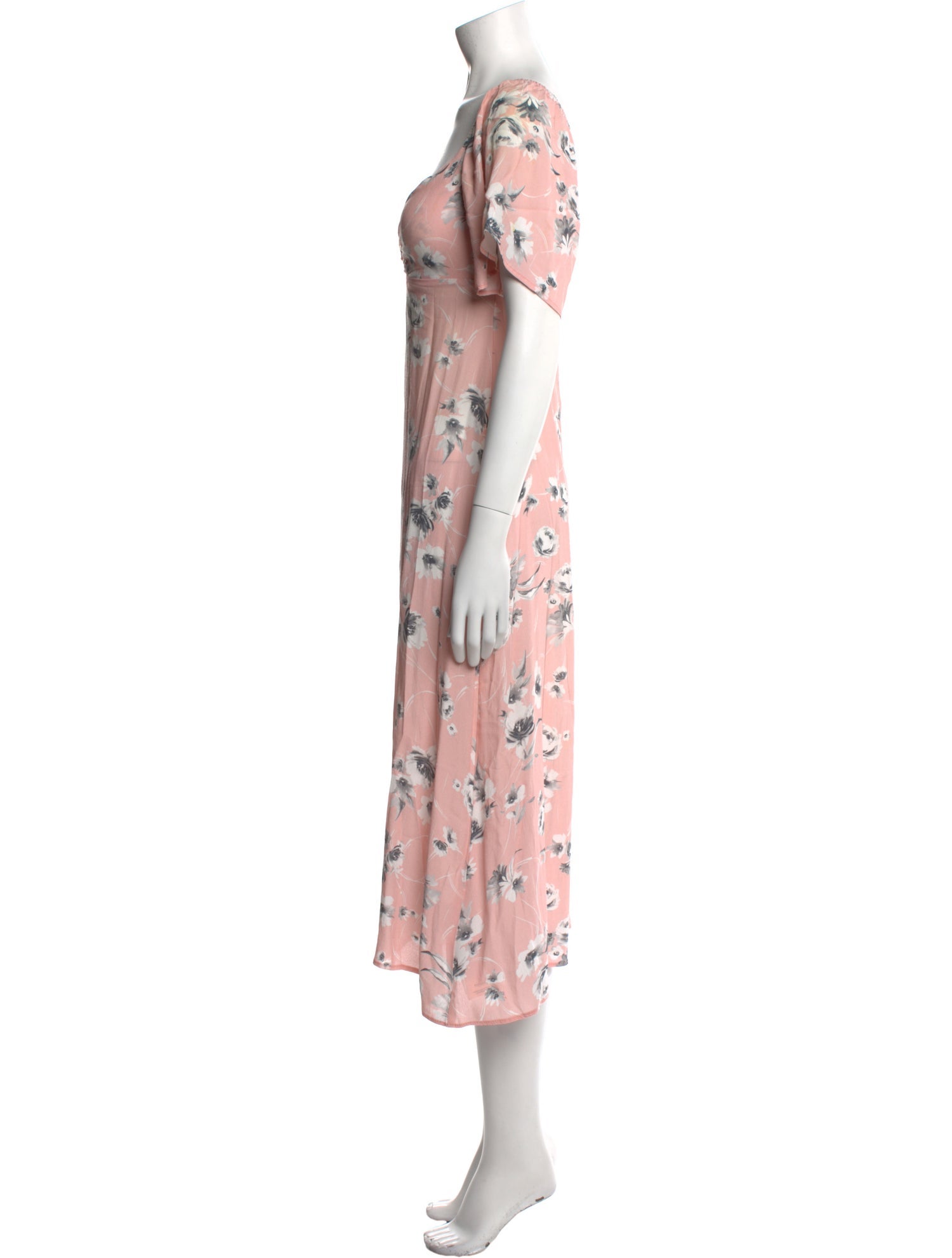 Flynn Skye Floral Print Midi Length Dress