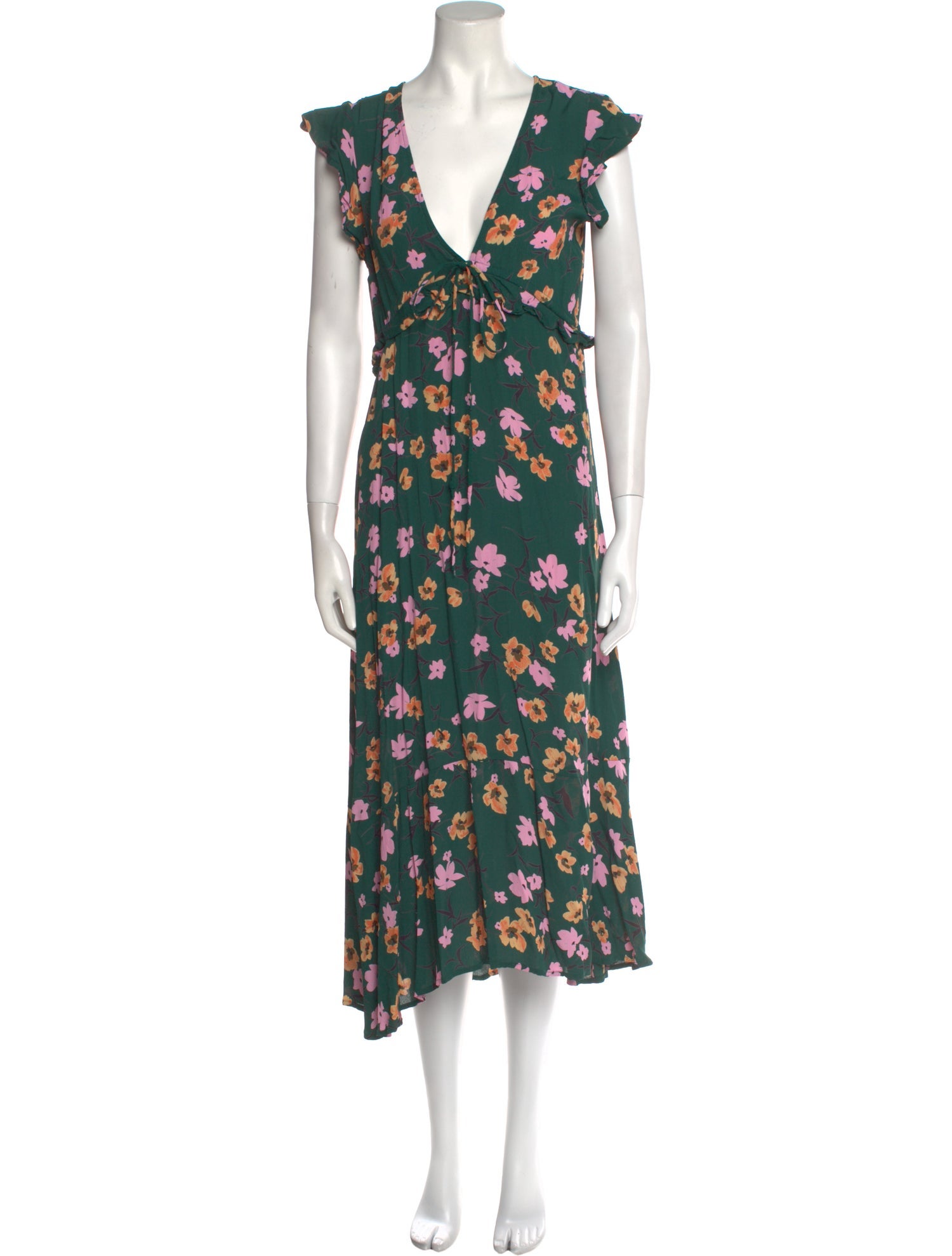 Flynn Skye Floral Print Midi Length Dress