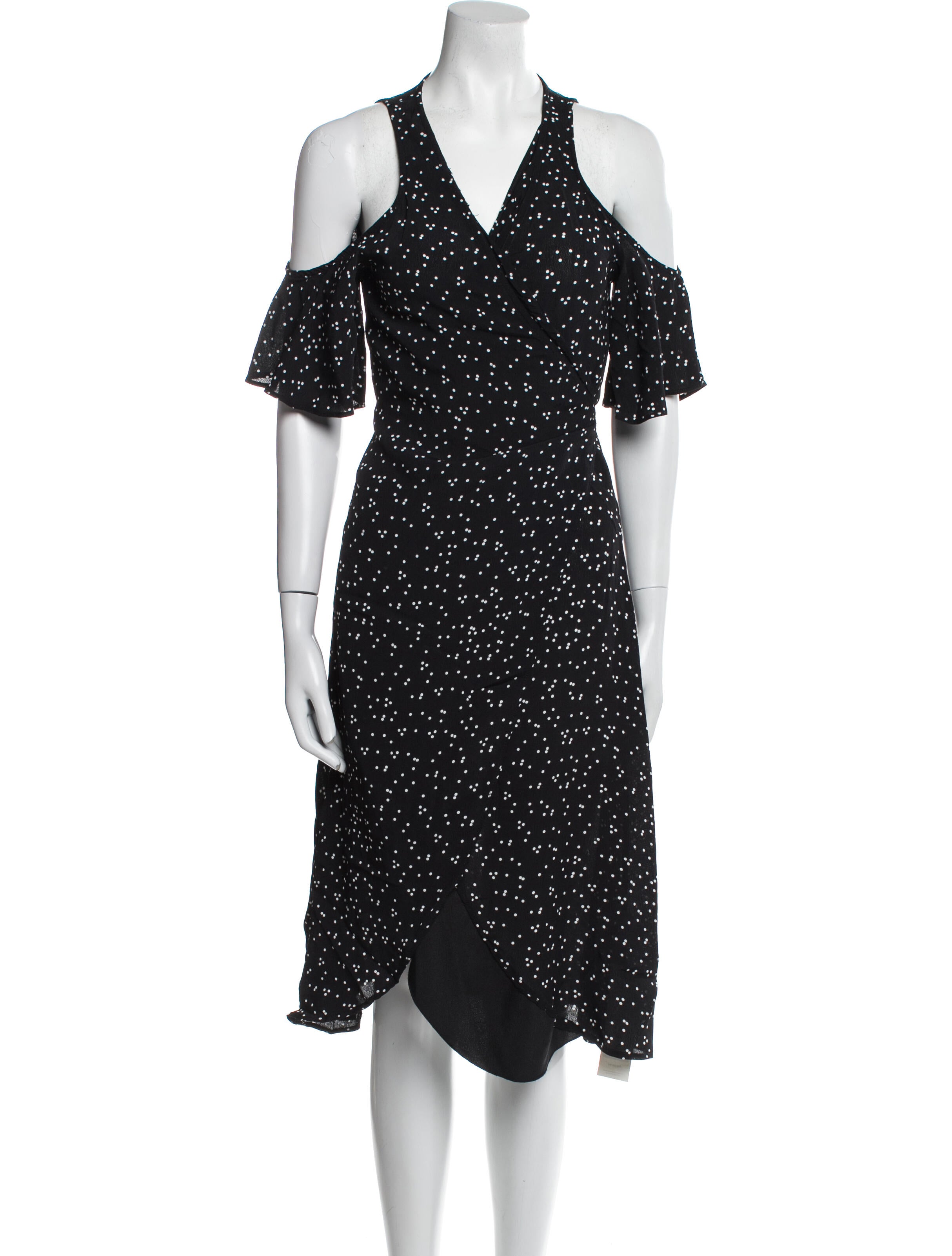 Flynn Skye Polka Dot Print Midi Length Dress