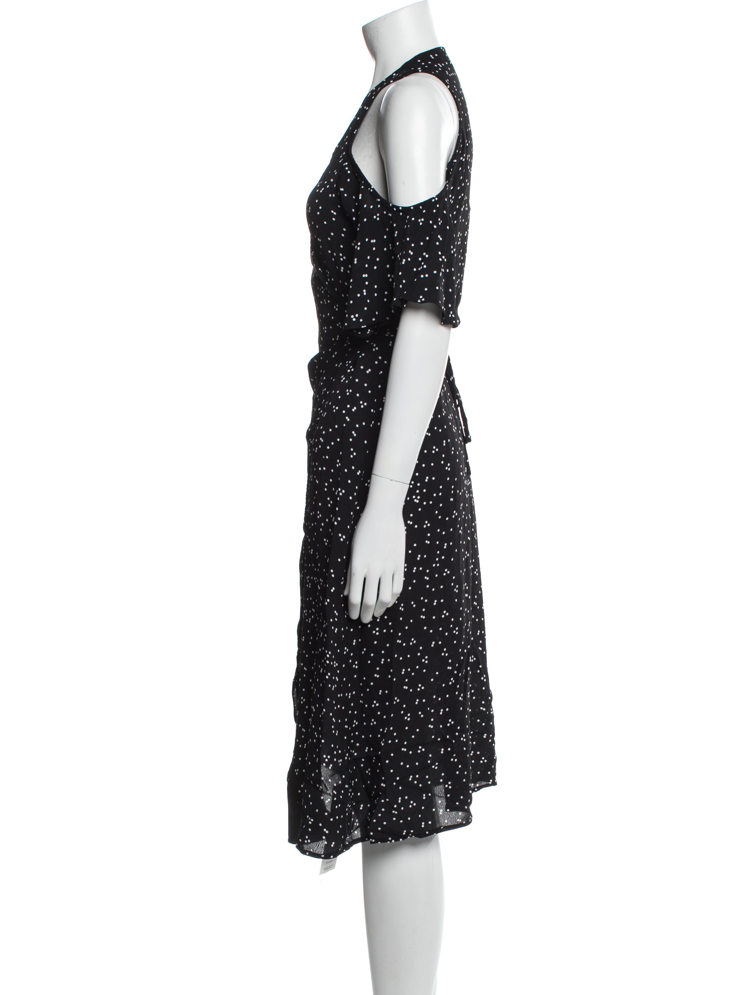 Flynn Skye Polka Dot Print Midi Length Dress