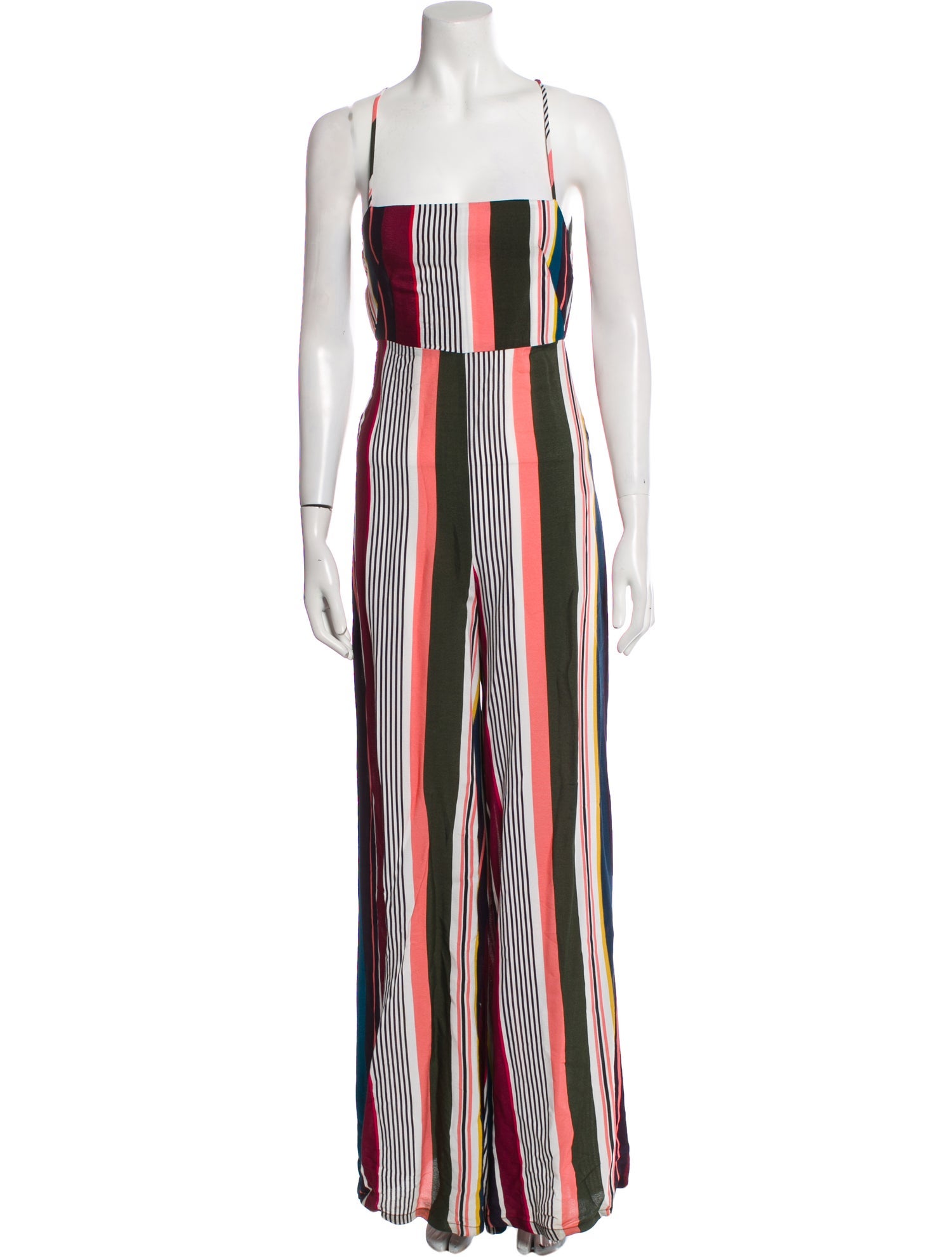 Flynn Skye Striped Square Neckline Jumpsuit