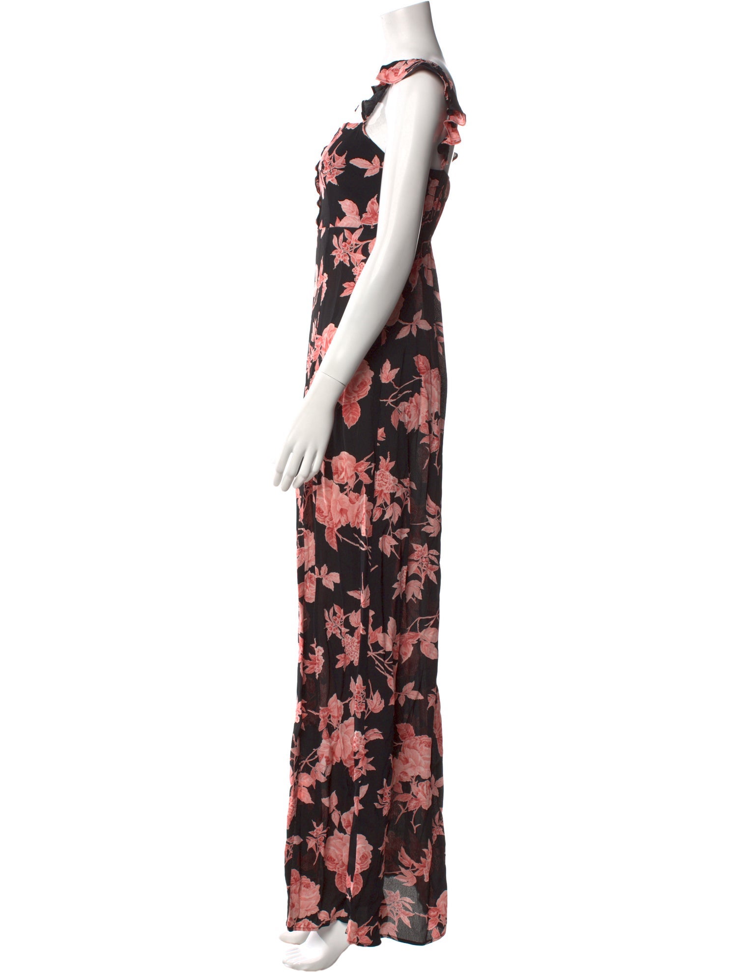 Flynn Skye Floral Print Long Dress