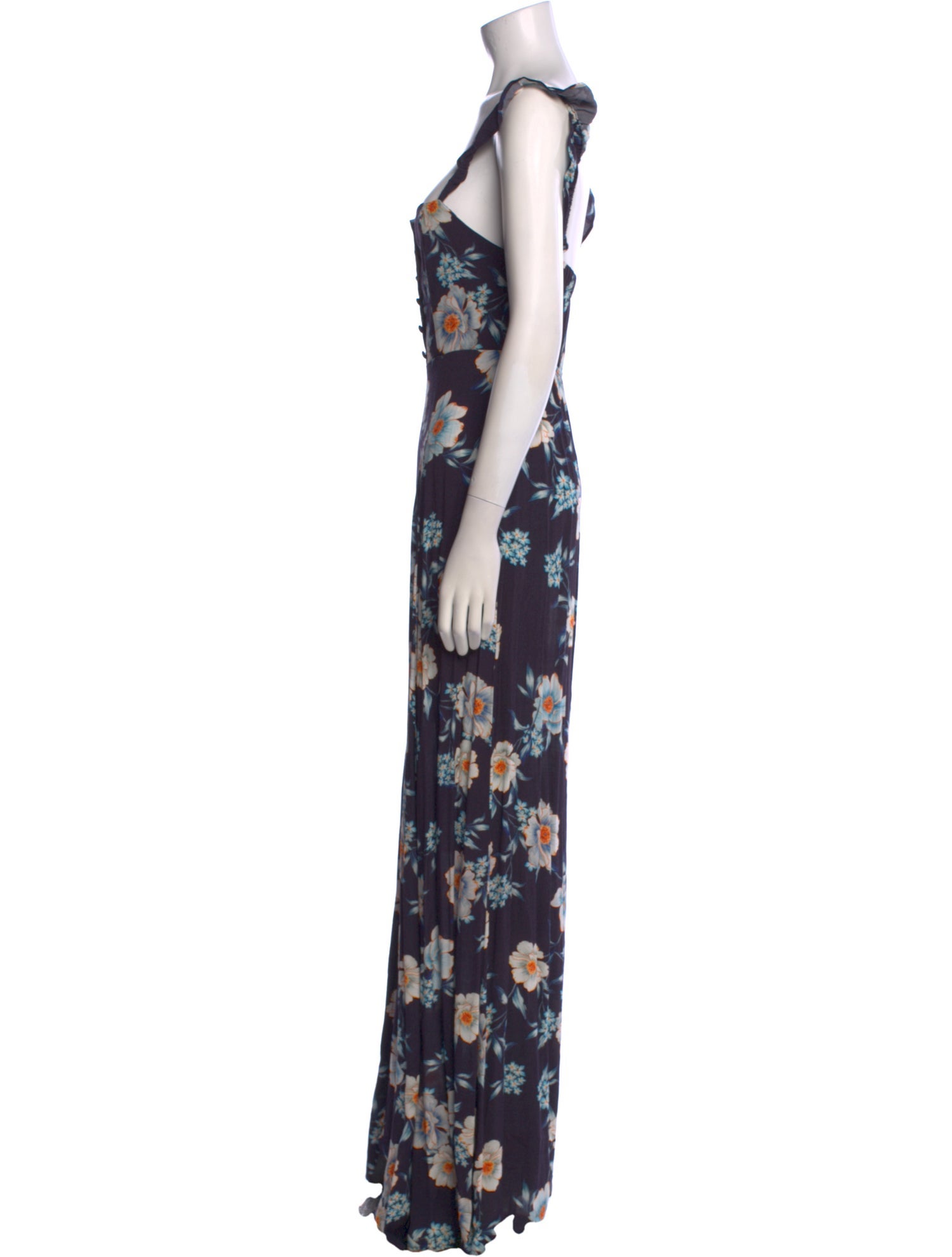 Flynn Skye Floral Print Long Dress