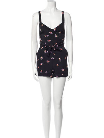 Flynn Skye Floral Print V-Neck Romper