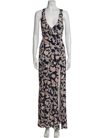 Flynn Skye Floral Print Long Dress