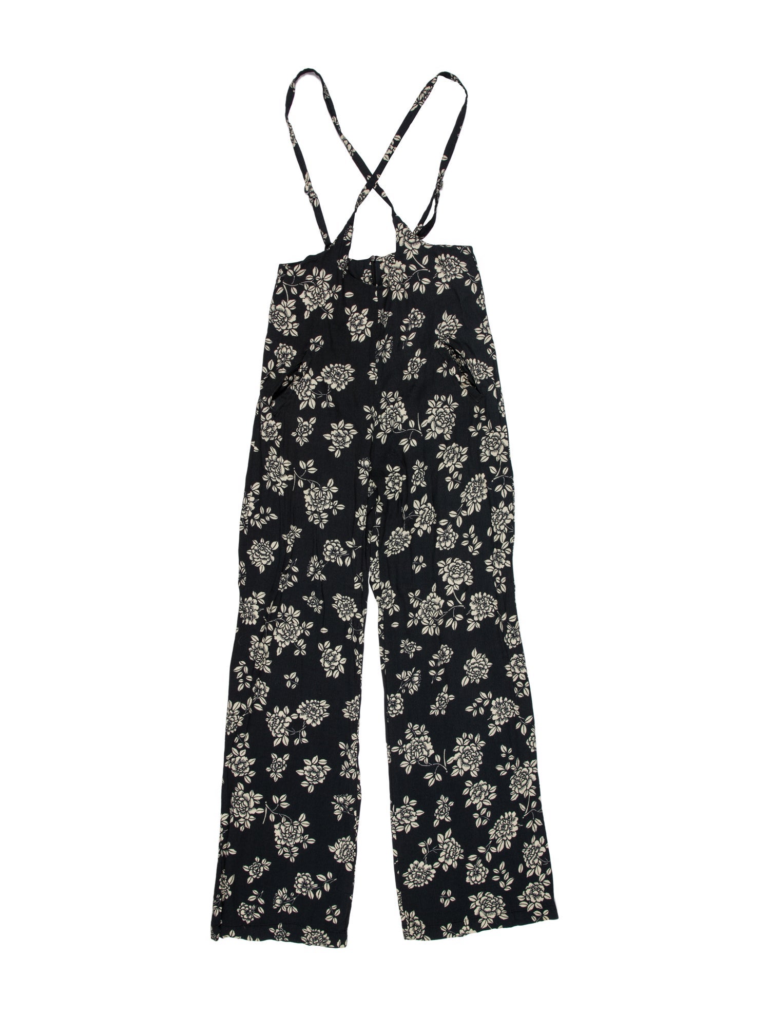 Flynn Skye Floral Print Plunge Neckline Jumpsuit