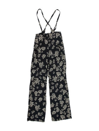 Flynn Skye Floral Print Plunge Neckline Jumpsuit