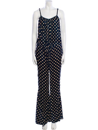 Flynn Skye Polka Dot Print Scoop Neck Jumpsuit