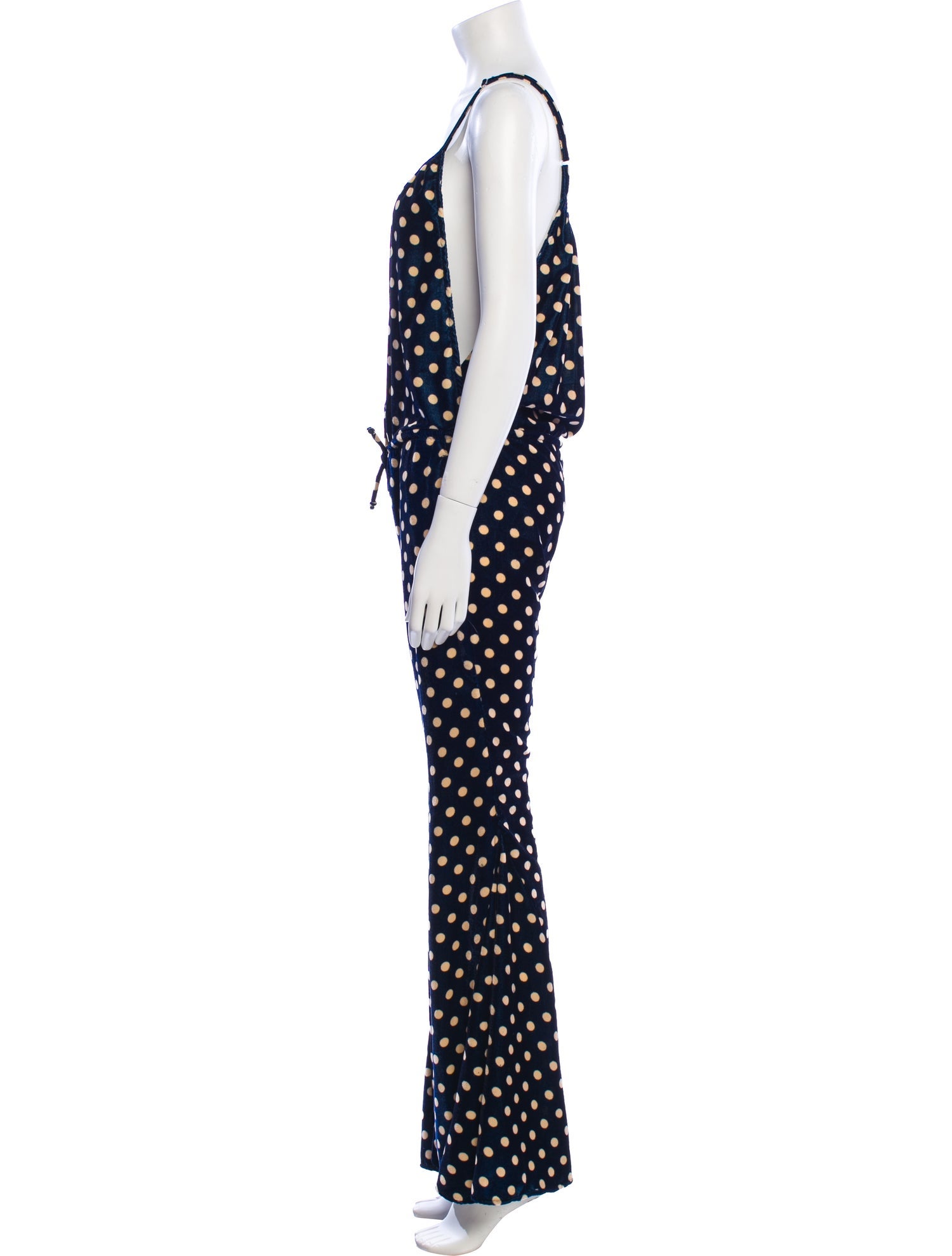 Flynn Skye Polka Dot Print Scoop Neck Jumpsuit