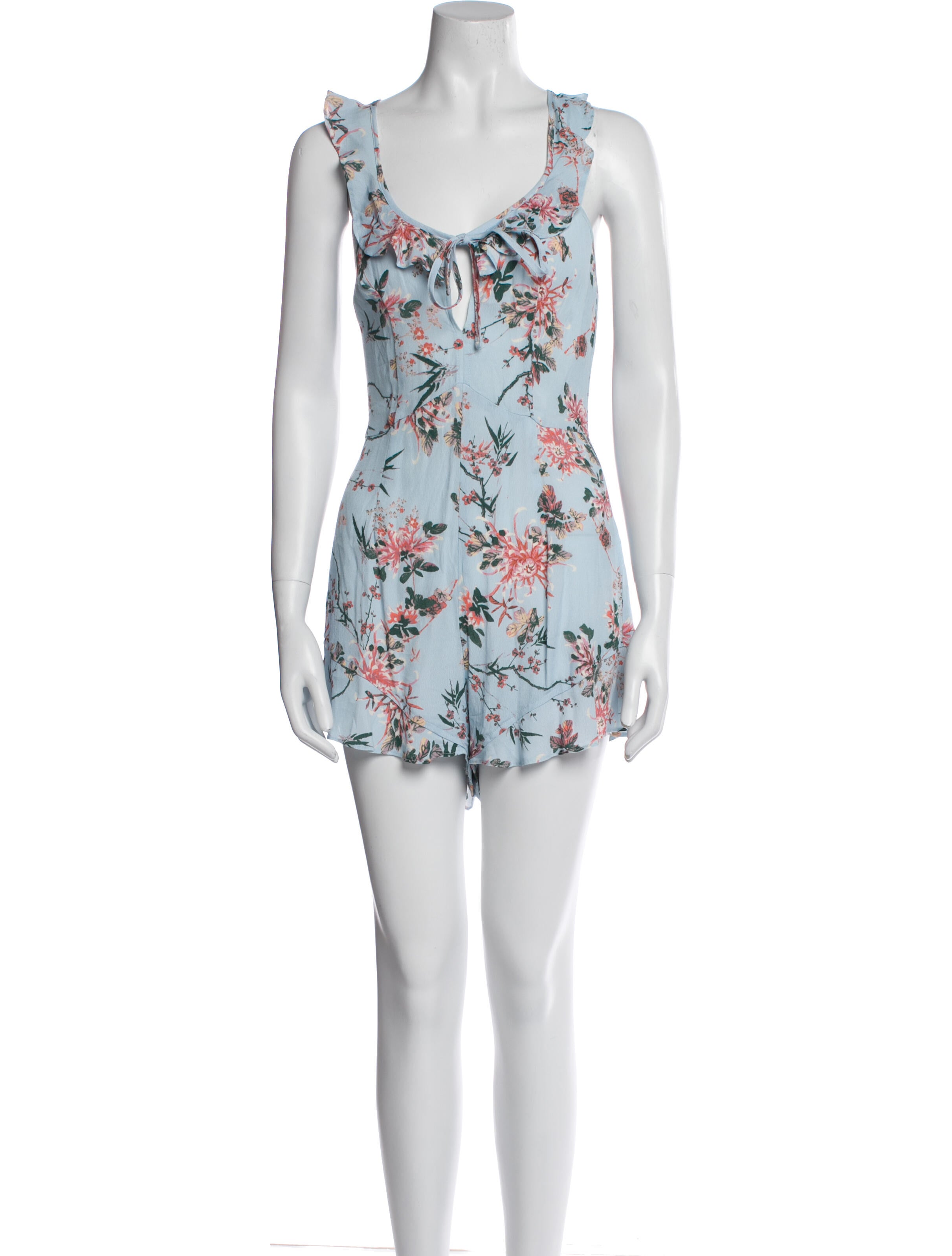 Flynn Skye Floral Print V-Neck Romper