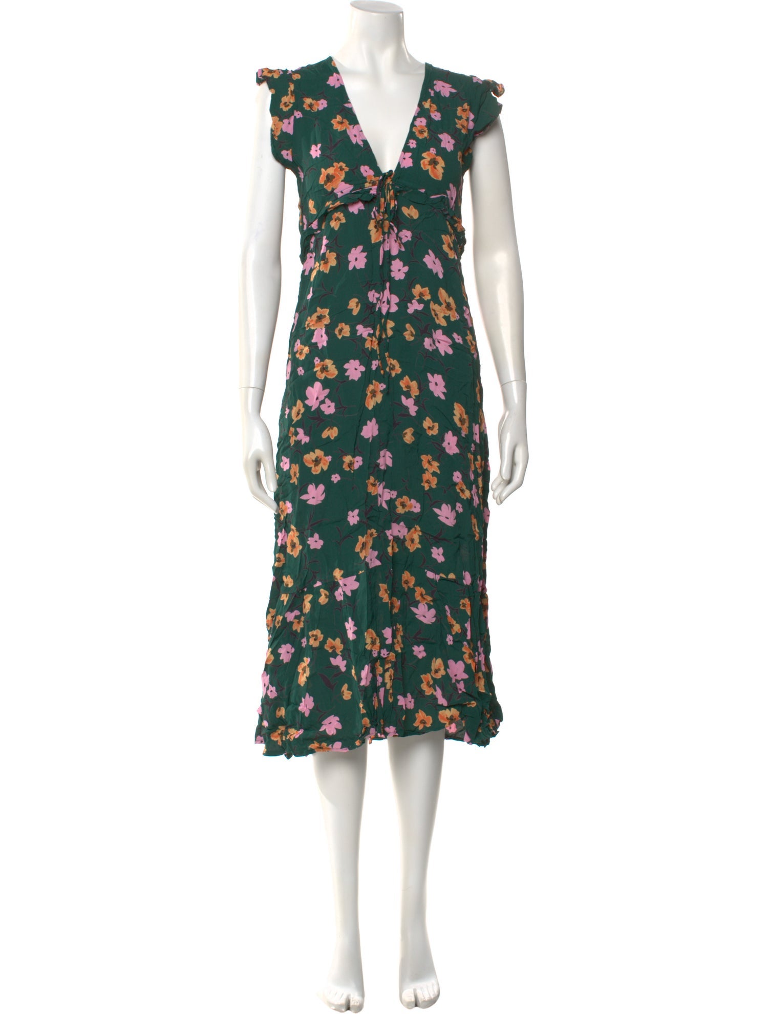 Flynn Skye Floral Print Midi Length Dress