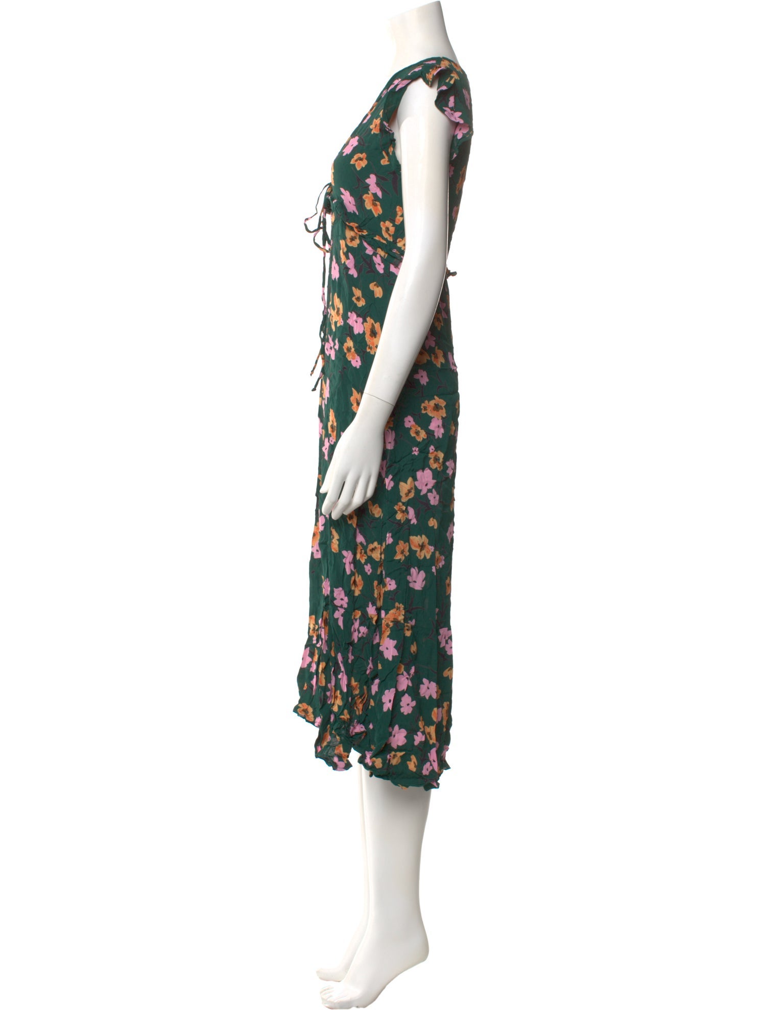Flynn Skye Floral Print Midi Length Dress