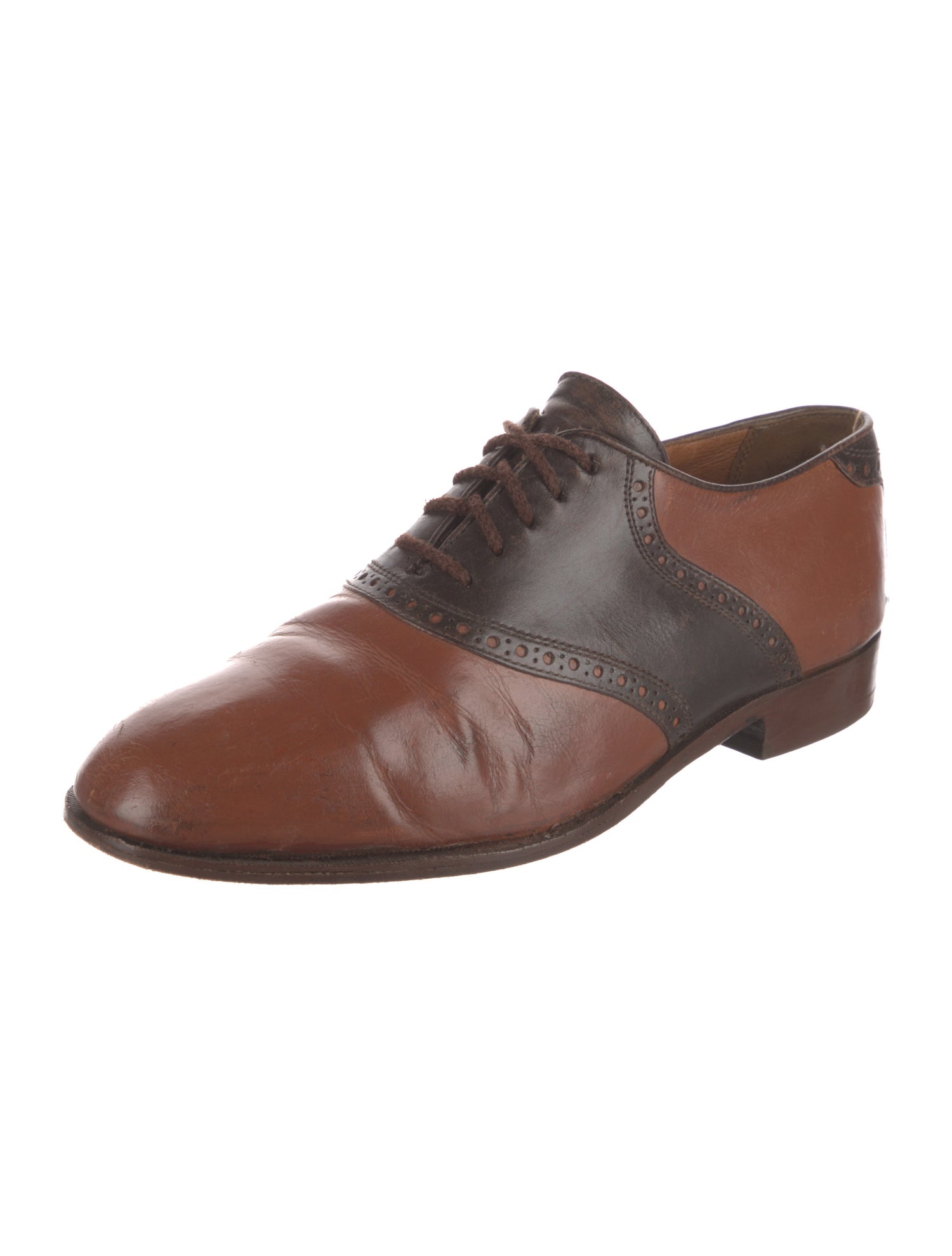 Florsheim Leather Colorblock Pattern Spectators