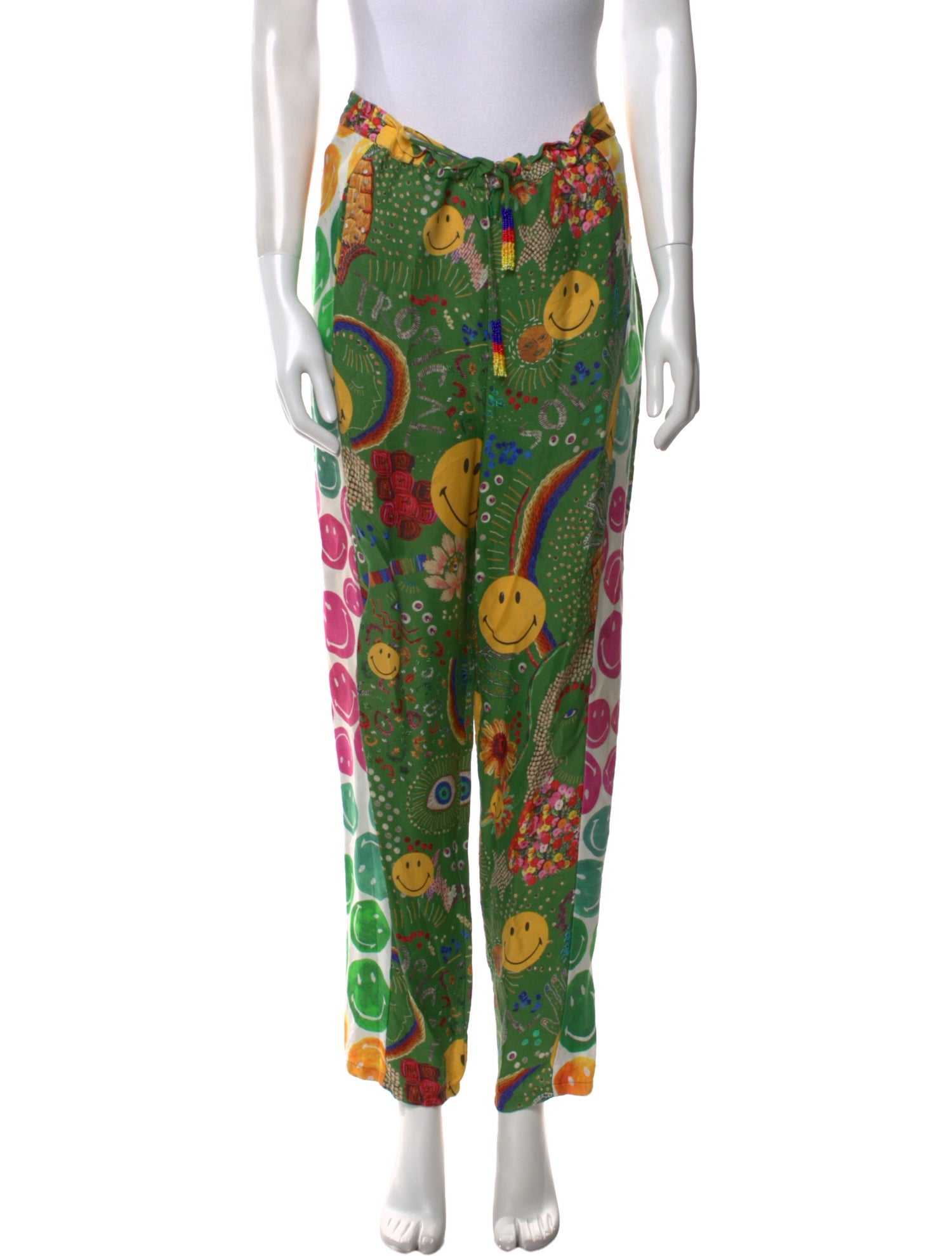 Farm Rio x Smiley Floral Print Straight Leg Pants