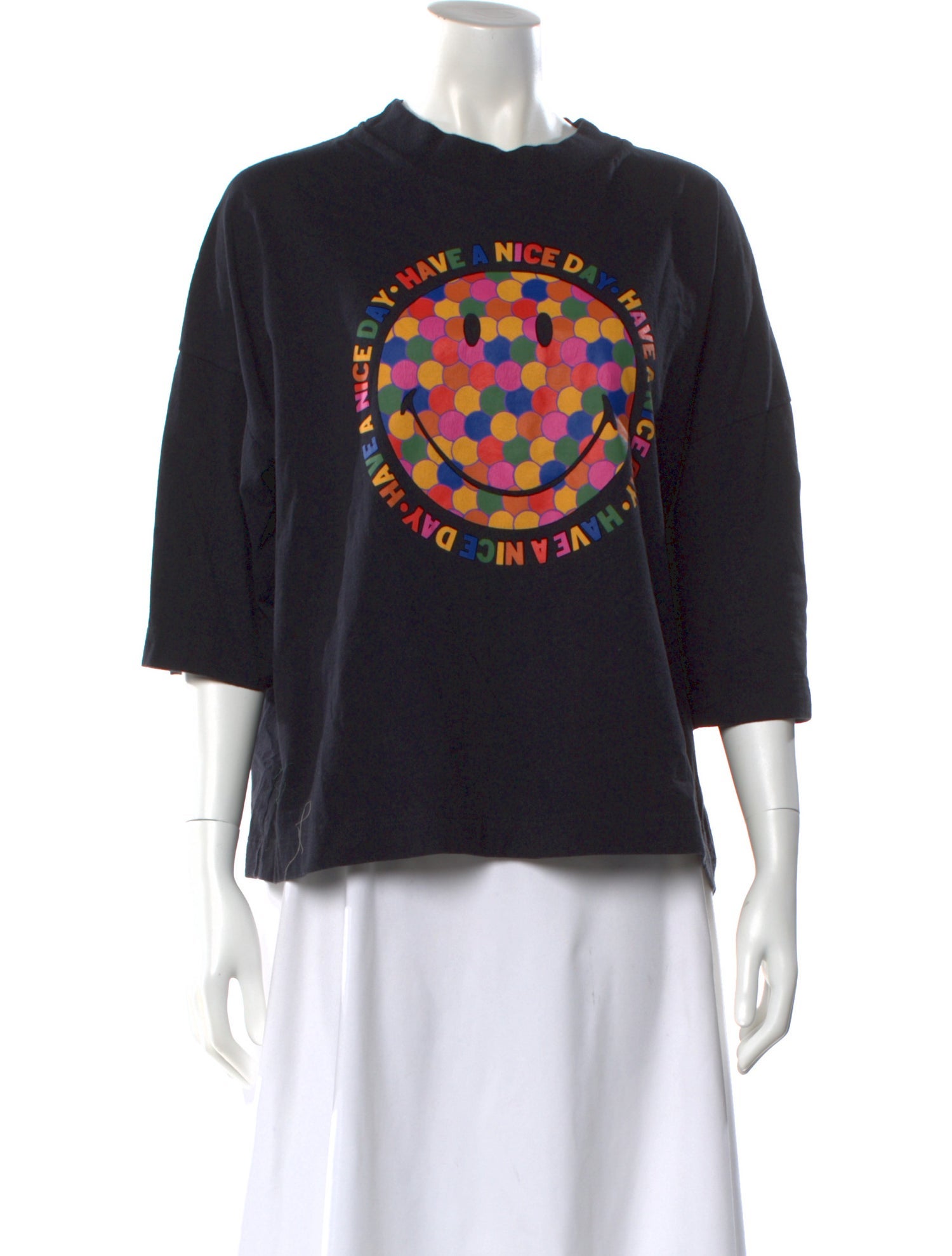 Farm Rio x Smiley Graphic Print Crew Neck T-Shirt