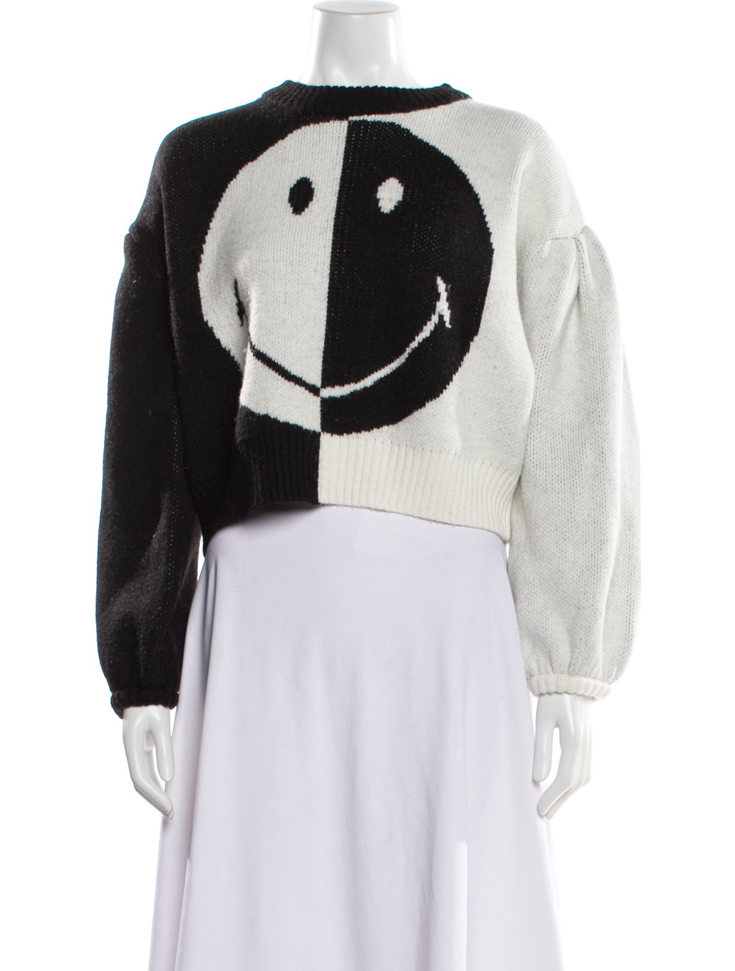 Farm Rio x Smiley Printed Crew Neck Sweater