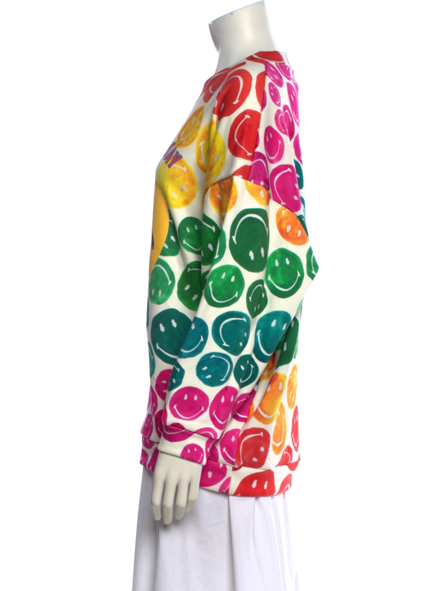 Farm Rio x Smiley Graphic Print Crew Neck Sweatshirt w/ Tags