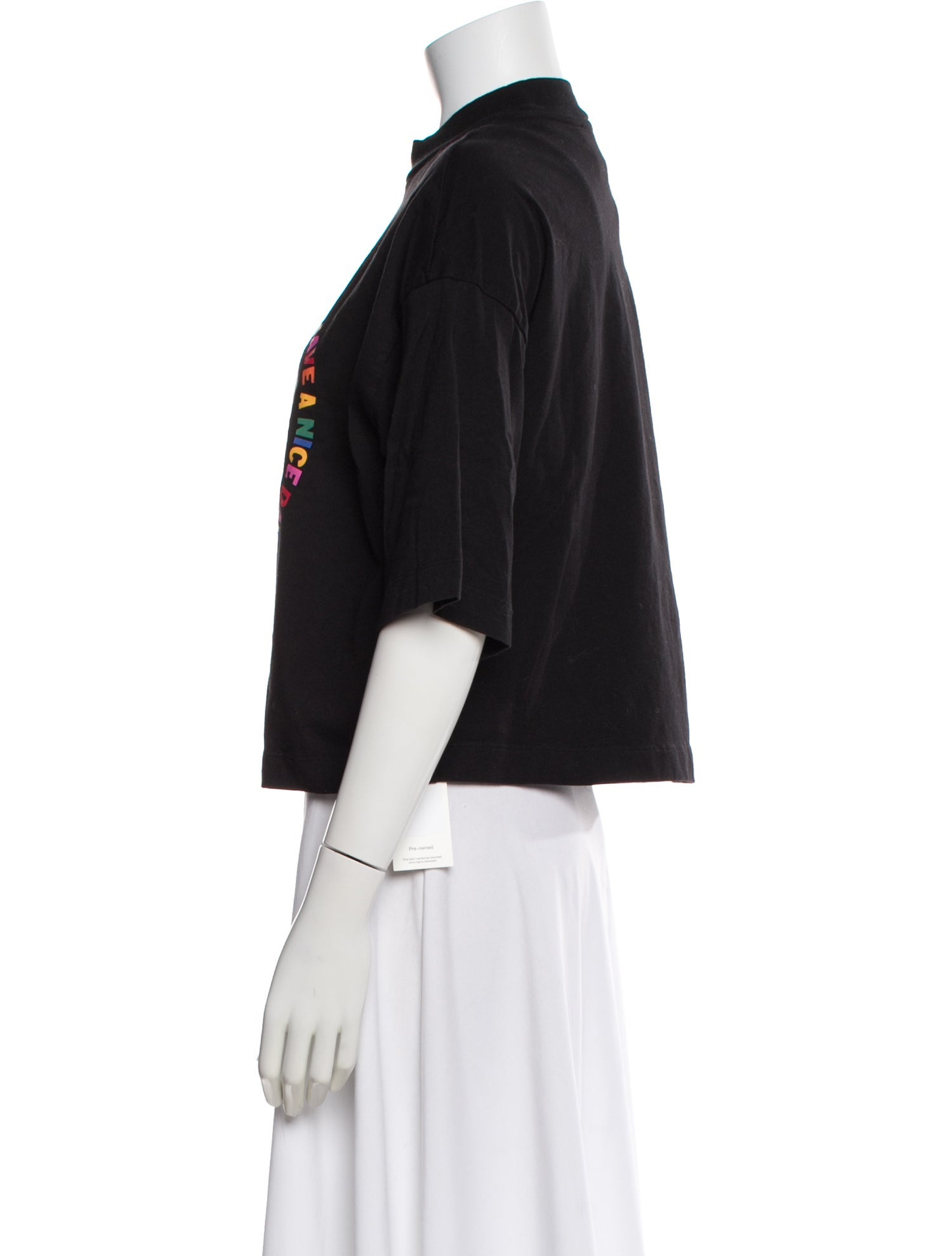 Farm Rio x Smiley Graphic Print Mock Neck Crop Top