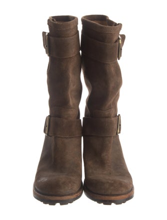 Free Lance Suede Moto Boots