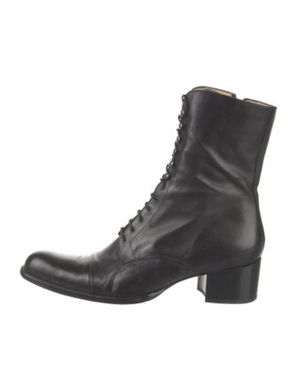 Free Lance Leather Combat Boots