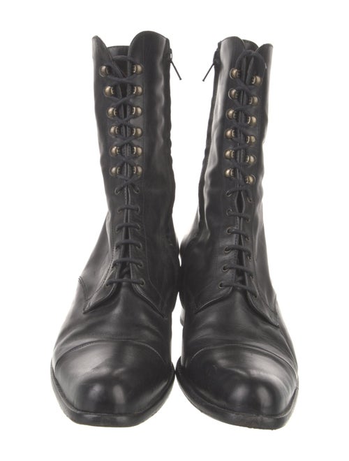 Free Lance Leather Combat Boots