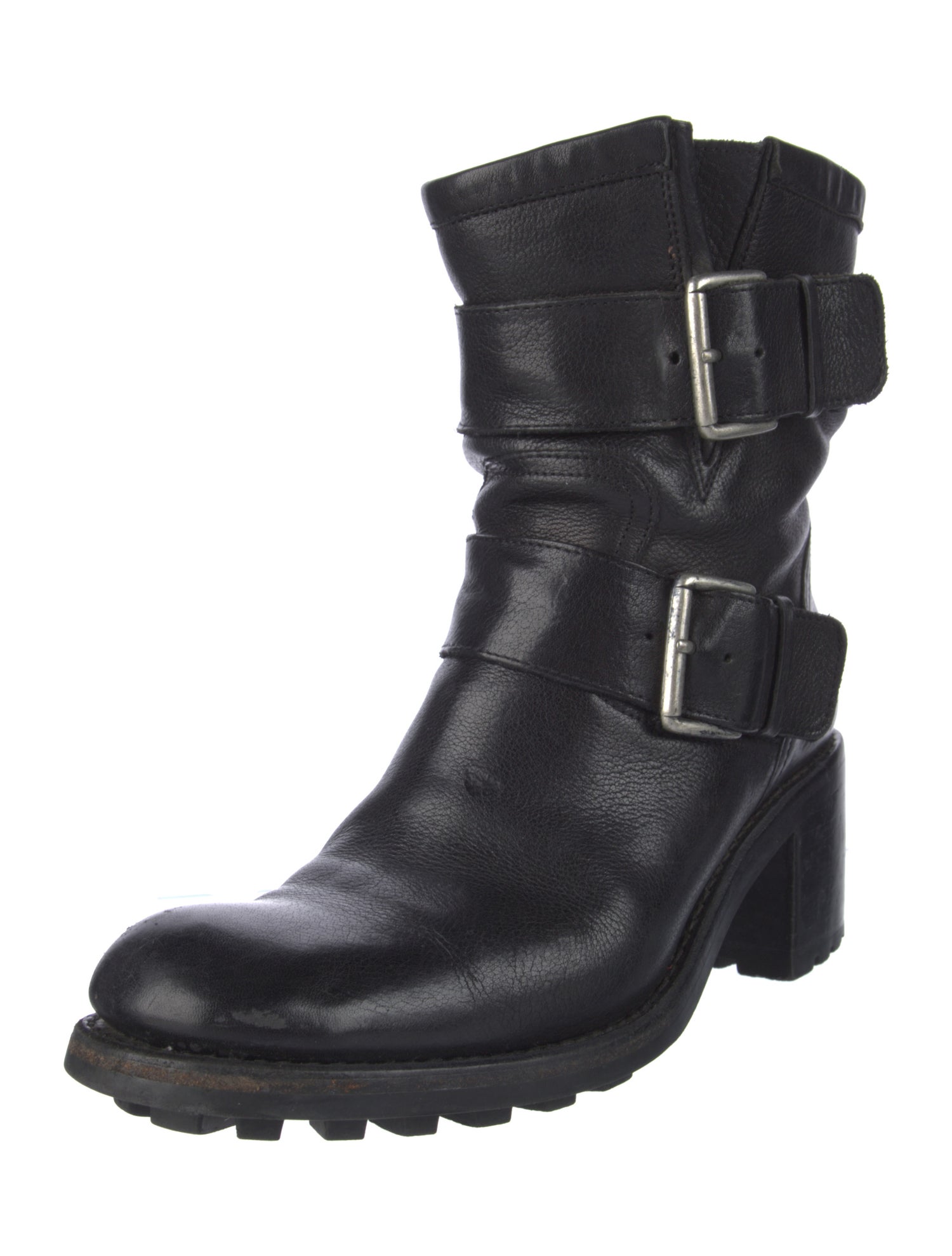 Free Lance Leather Moto Boots