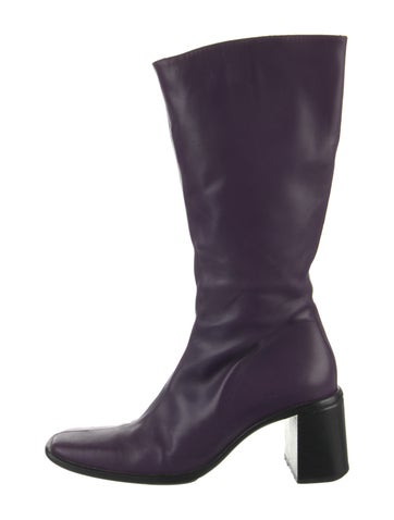 Pre-owned Free Lance Leather Boots In Purple