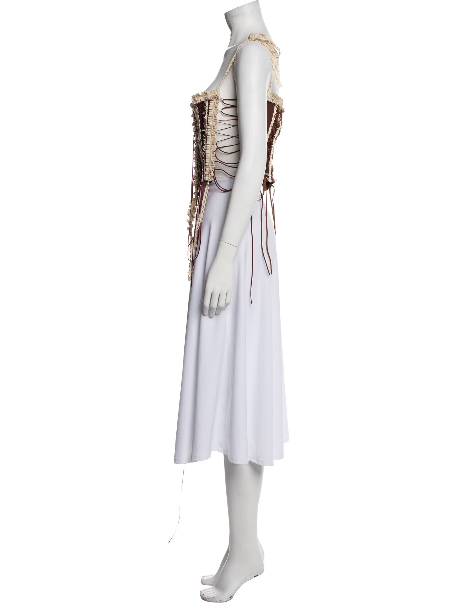 Fanci Striped Square Neckline Top