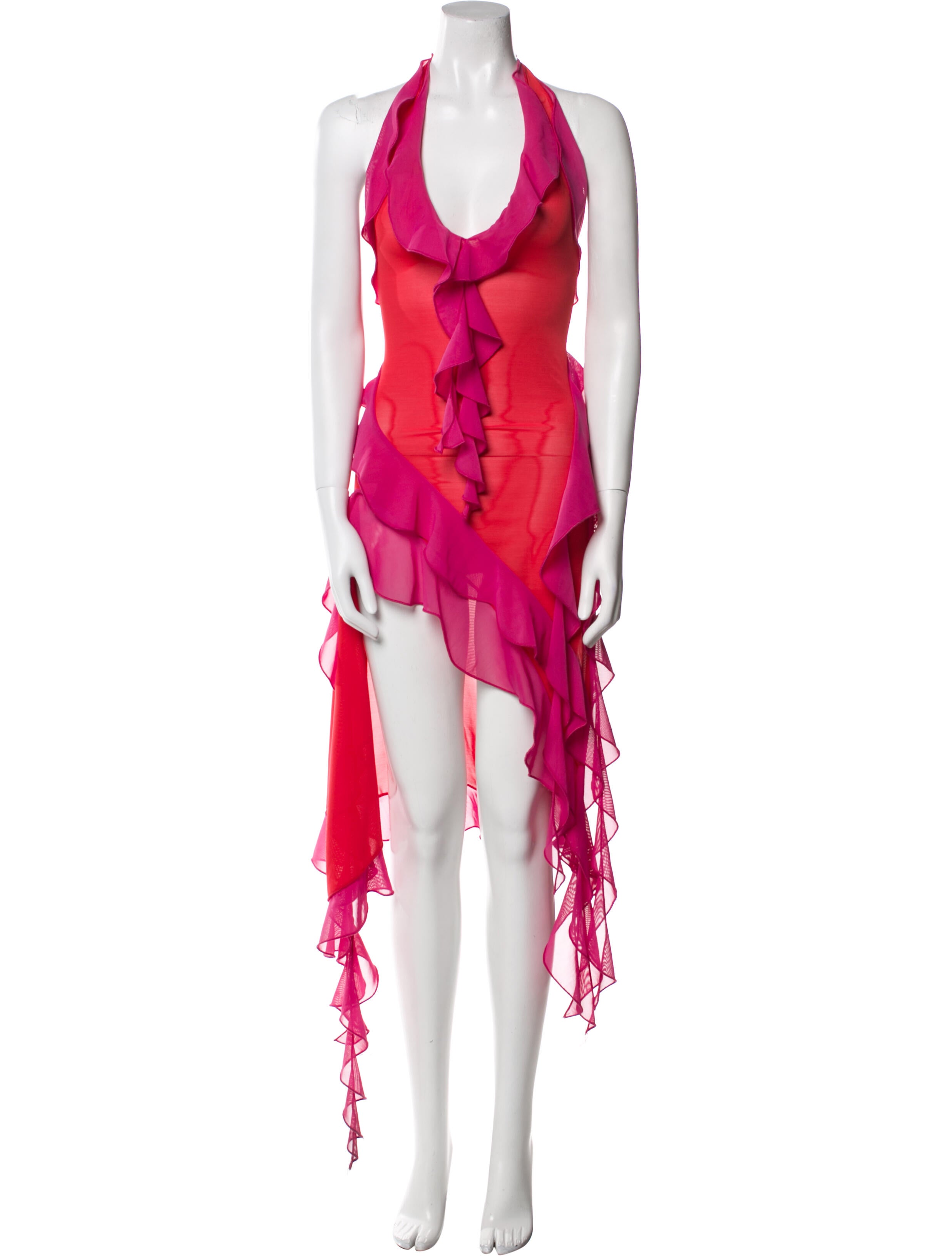 Fanci Colorblock Pattern Midi Length Dress