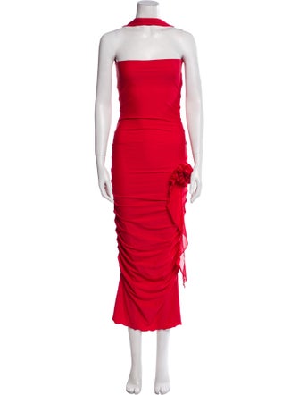 Fanci Strapless Midi Length Dress
