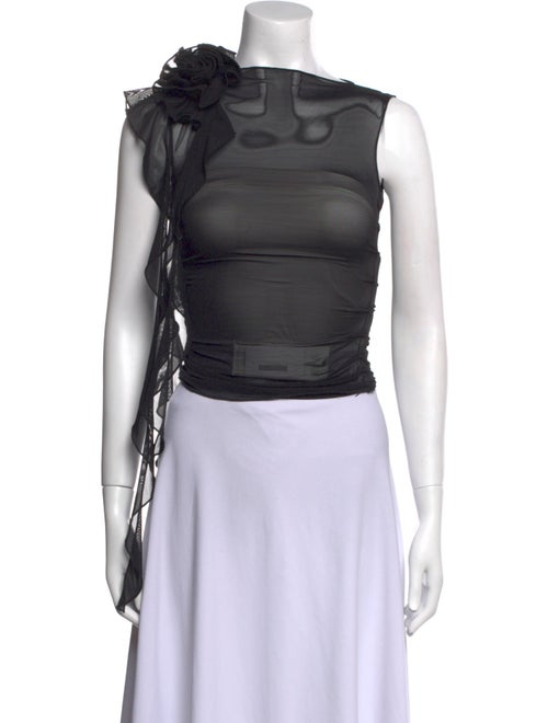 Fanci Bateau Neckline Sleeveless Crop Top